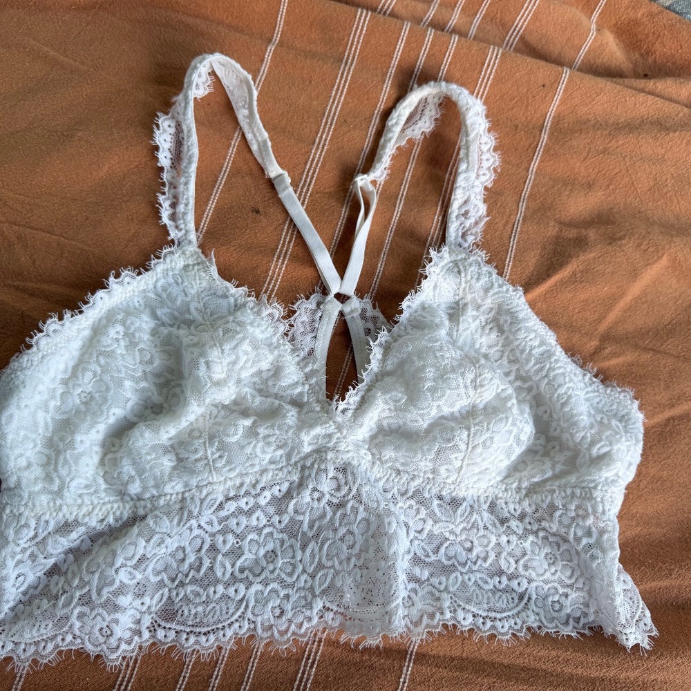Bralette White Aerie Medium Lace